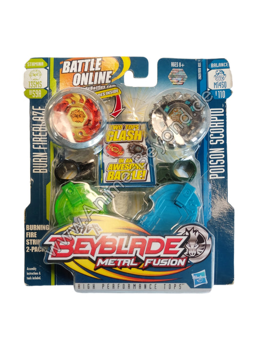 2-Pack: Burn Fireblaze BB-59A und Poison Scorpio B-110 Hasbro Beyblade Metal Fusion
