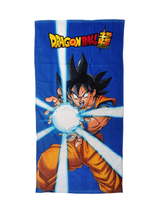 Son Goku - Dragon Ball Super Strandtuch Blau 140x70cm (Baumwolle)