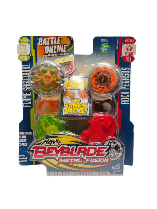 2-Pack: Flame Sagittario BB-35A und Rock Pegasus B-104 Hasbro Beyblade Metal Fusion