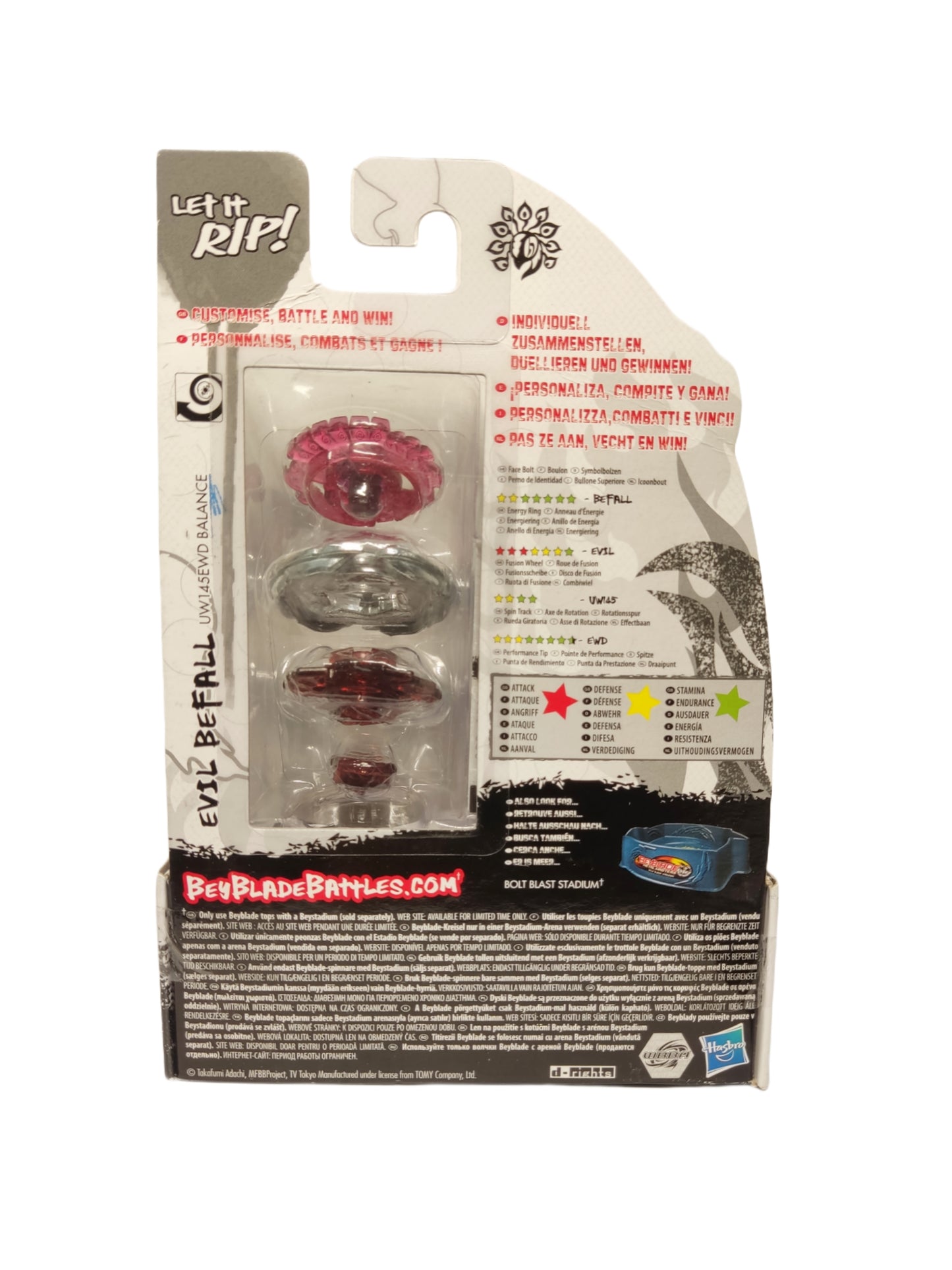 Evil Befall BB-100 UW145EWD Balance Hasbro Beyblade Metal Masters - Anime Beyond