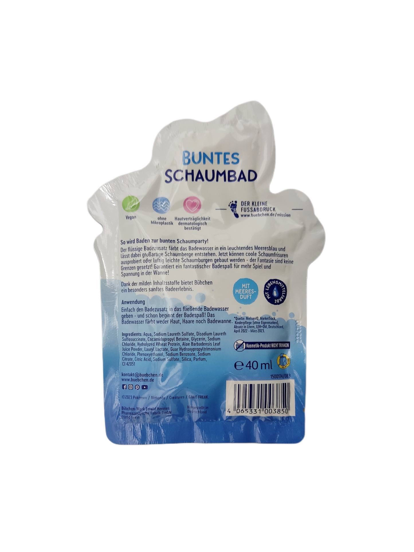 Pokémon Schaumbad Bübchen 40ml - Lapras (Blau) - Anime Beyond
