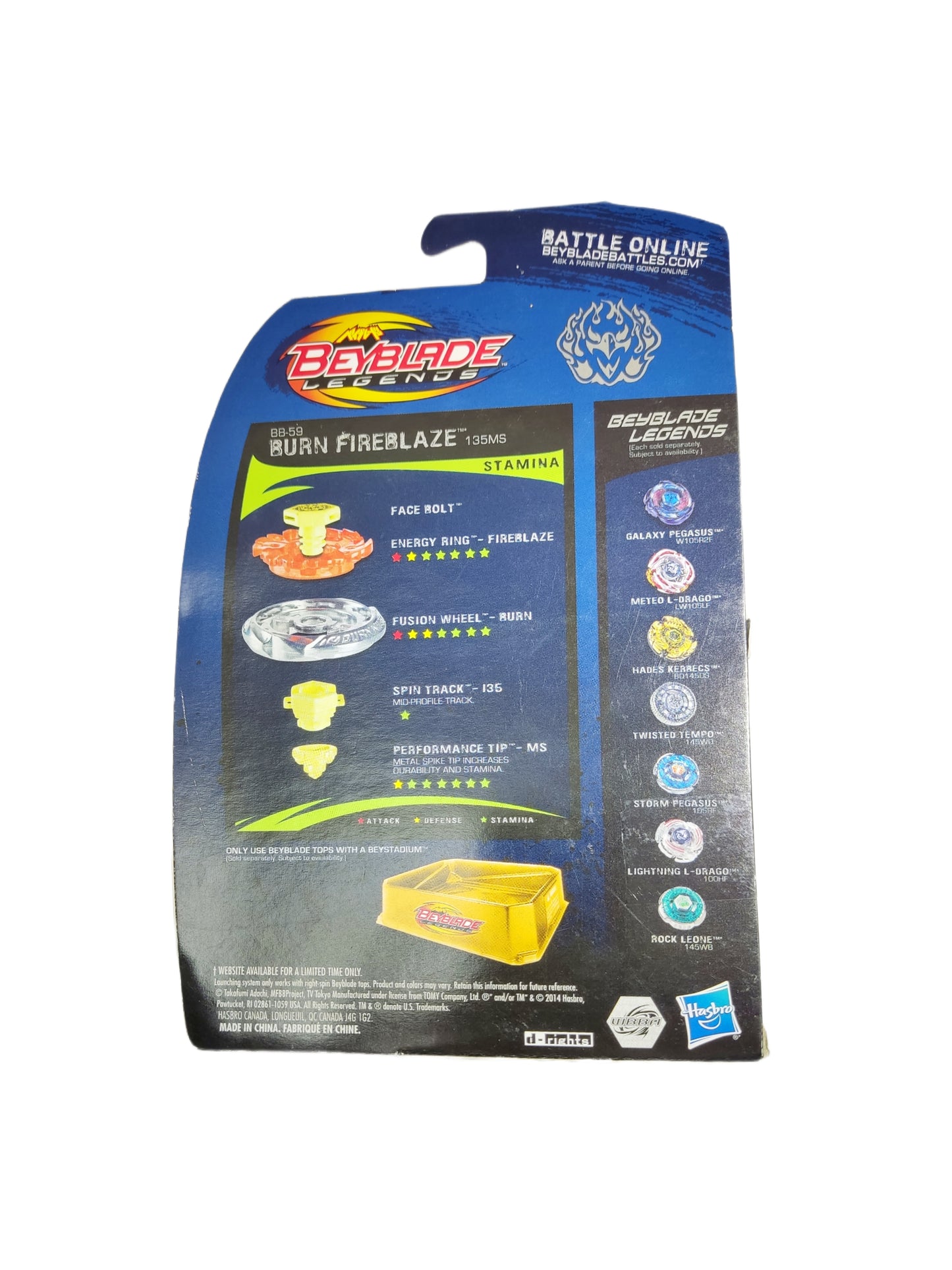 Burn Fireblaze BB-59 135MS Stamina Hasbro Beyblade Legends - Anime Beyond