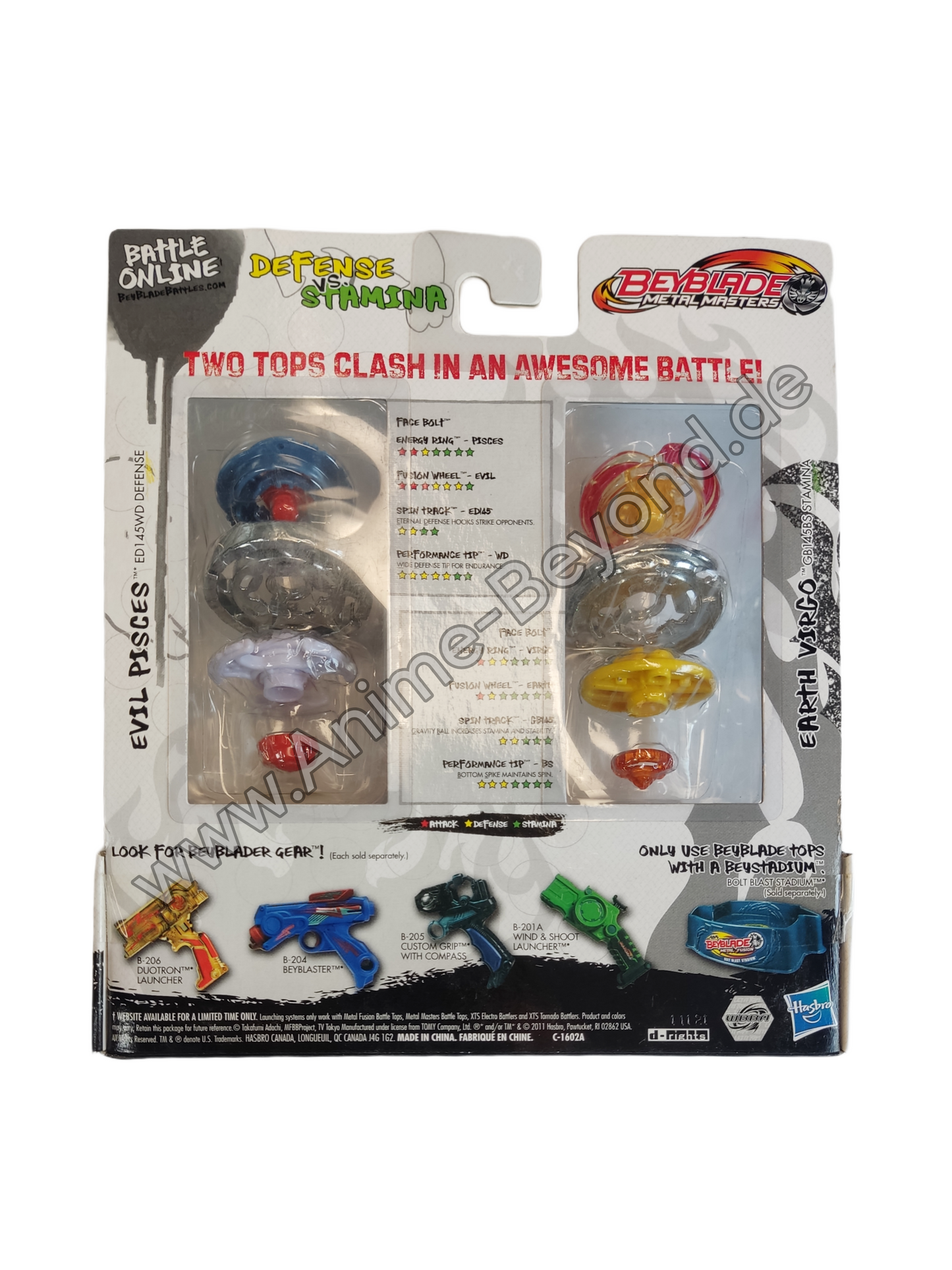 2-Pack: Earth Virgo BB-60A und Evil Pisces B-111 Hasbro Beyblade Metal Masters - Anime Beyond