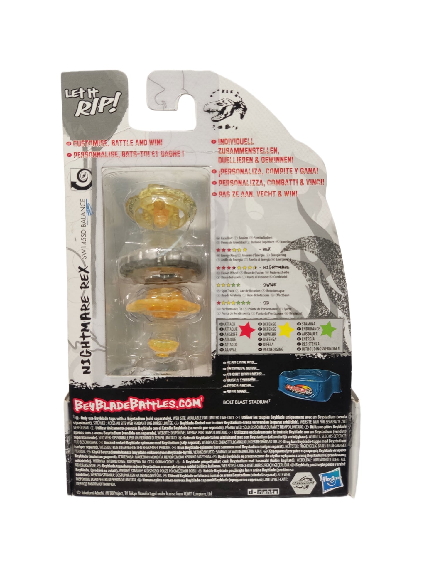 Nightmare Rex B-132 SW145SD Balance Hasbro Beyblade Metal Masters - Anime Beyond