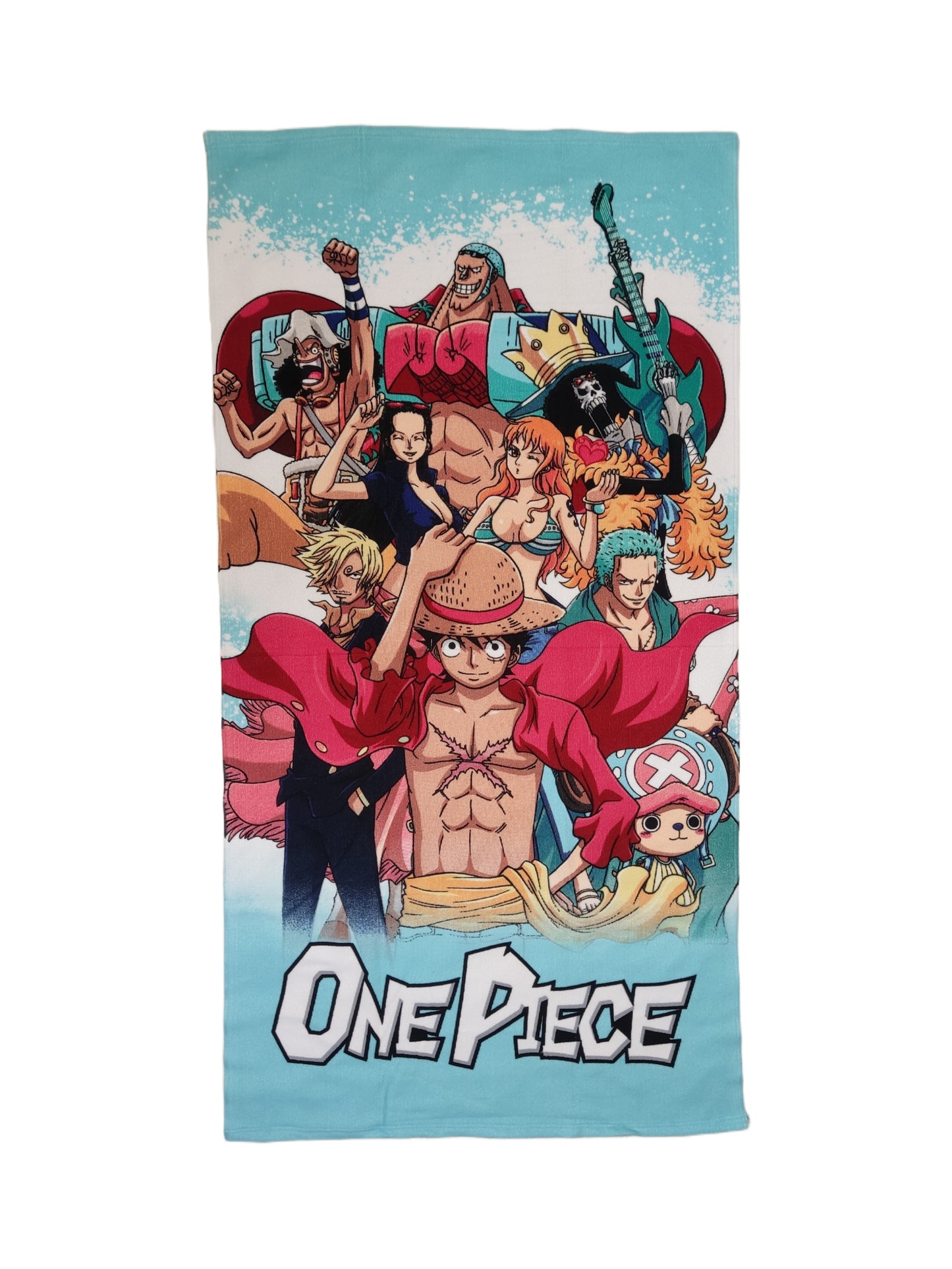 One Piece Strandtuch hellblau 140x70cm (Polyester)
