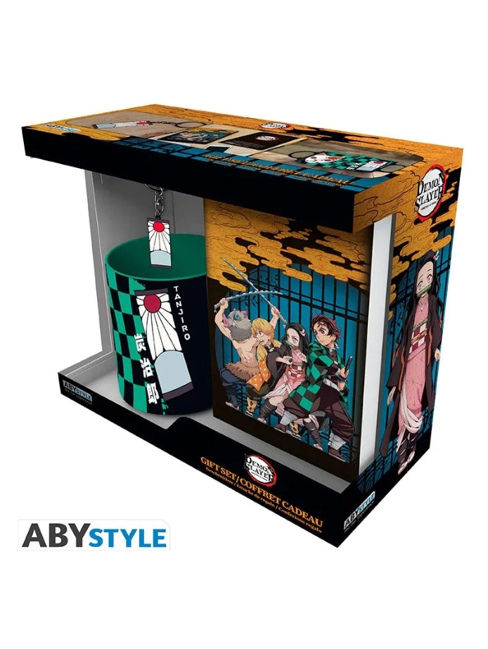 Demon Slayer - Tanjiro Geschenk-Box - 320ml Tasse / Schlüsselanhänger / Notizbuch - Anime Beyond