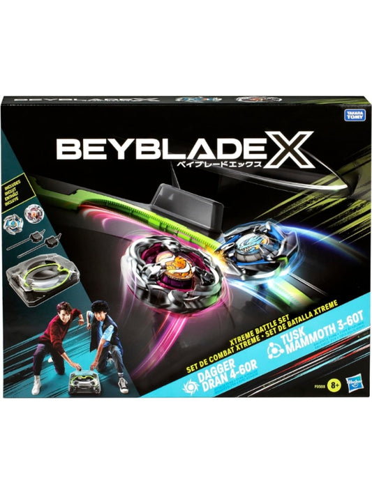 Beyblade X Xtreme Battle Set Dagger Dran 4-60R + Tusk Mammooth 3-60T Hasbro