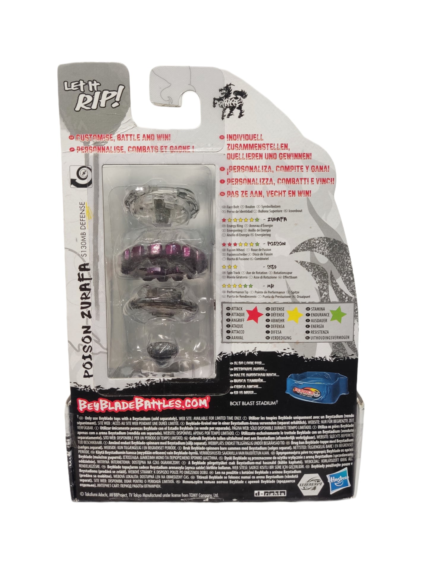 Poison Zurafa B-121 S130MB Defense Hasbro Beyblade Metal Masters - Anime Beyond