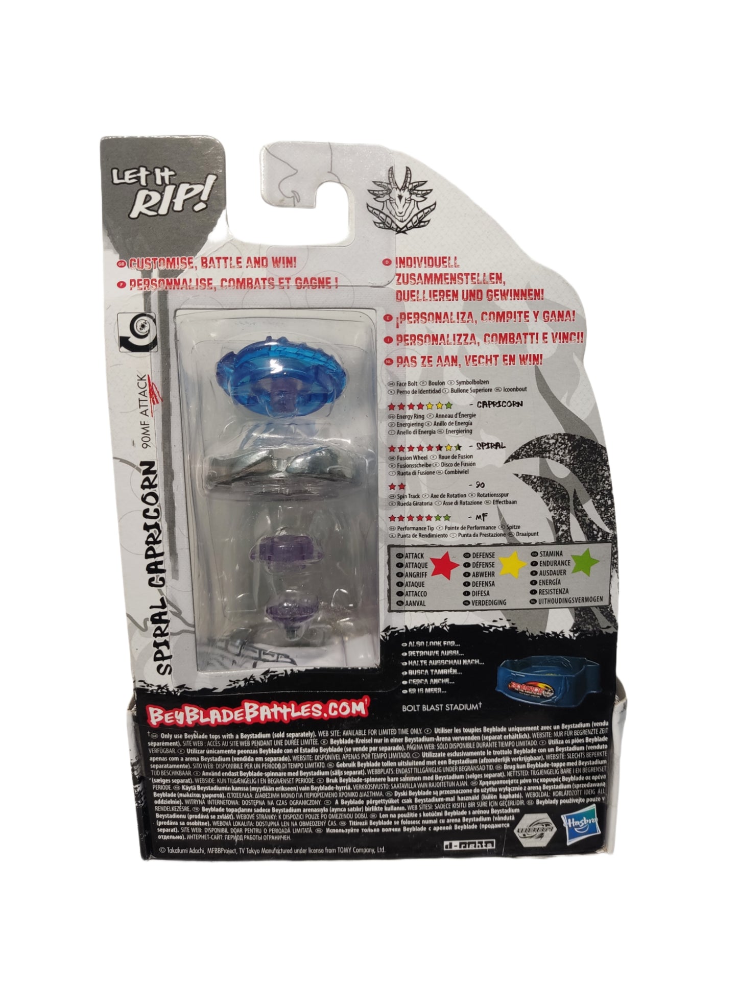 Spiral Capricorn BB-102 90MF Attack Hasbro Beyblade Metal Masters - Anime Beyond
