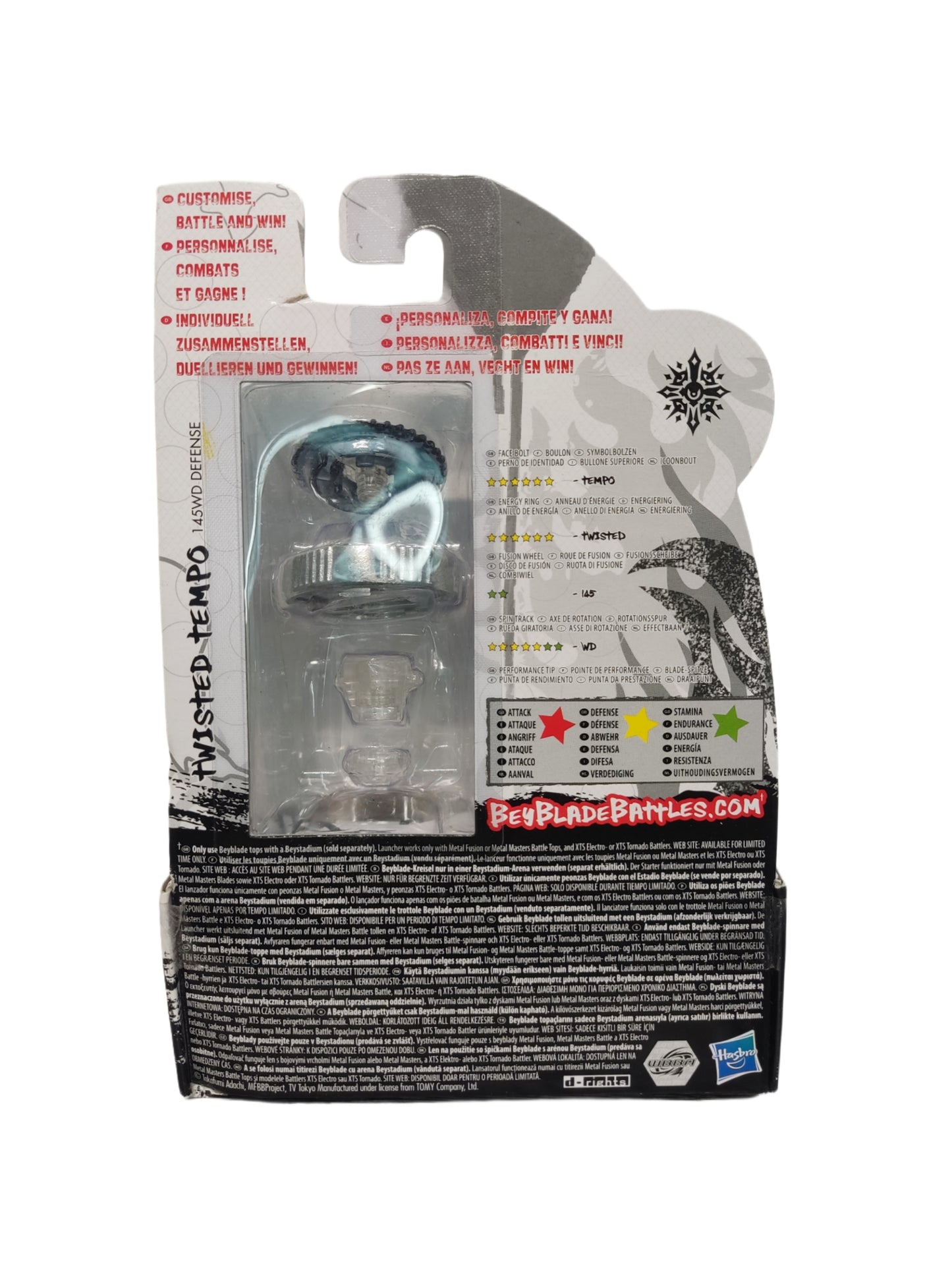 Twisted Tempo BB-104 145WD Defense Hasbro Beyblade Metal Masters - Anime Beyond