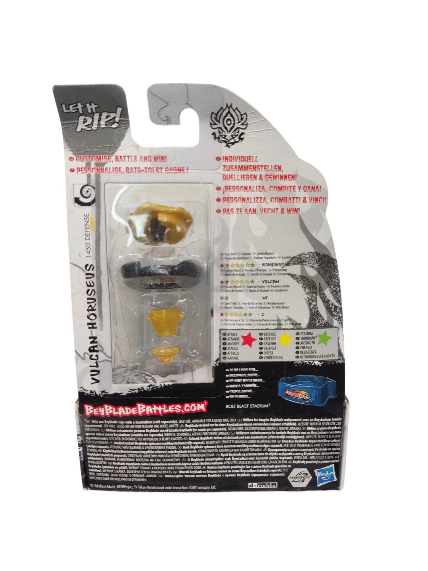 Vulcan Horuseus BB-P01 145D Defense Hasbro Beyblade Metal Masters - Anime Beyond