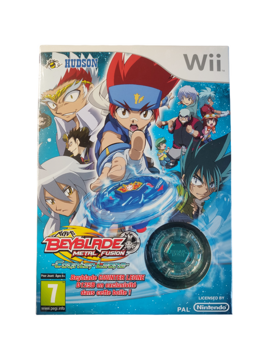 Beyblade Metal Fusion - Counter Leone (Nintendo Wii Spiel + Counter Leone Beyblade) - Anime Beyond