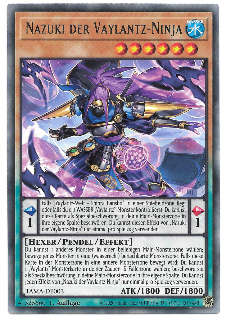 Yu-Gi-Oh! TAMA-DE003 - Nazuki der Vaylantz-Ninja (Rare) - Anime Beyond