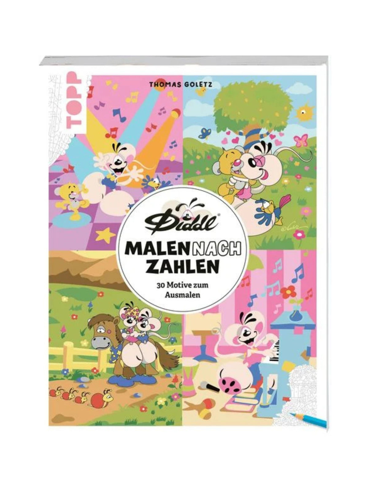 Diddl Malen nach Zahlen / Malbuch mit 30 Motiven / TOPP Verlag