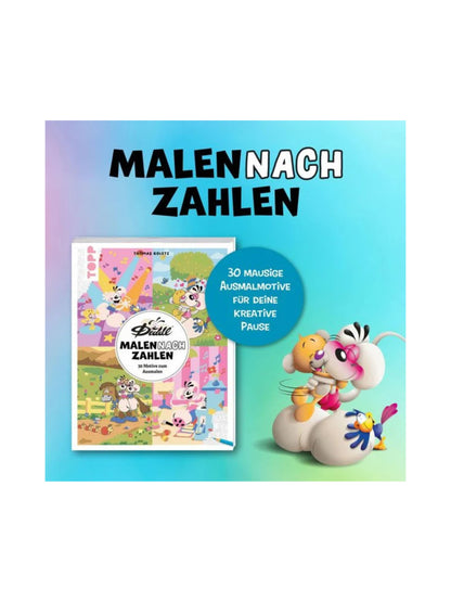 Diddl Malen nach Zahlen / Malbuch mit 30 Motiven / TOPP Verlag