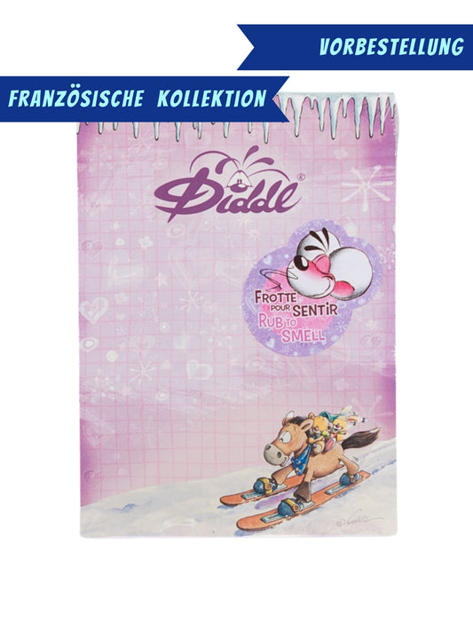 Loupsily, Pimboli & Mimihopps Ski fahren Diddl Duftblock A6 Lila / Veilchen-Duft / französische Winterkollektion 2026 ❄️ VORBESTELLUNG
