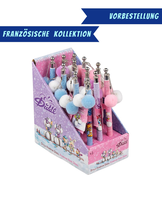 Diddl Pompon-Kugelschreiber / Variante frei wählbar / französische Winterkollektion 2026 ❄️ VORBESTELLUNG