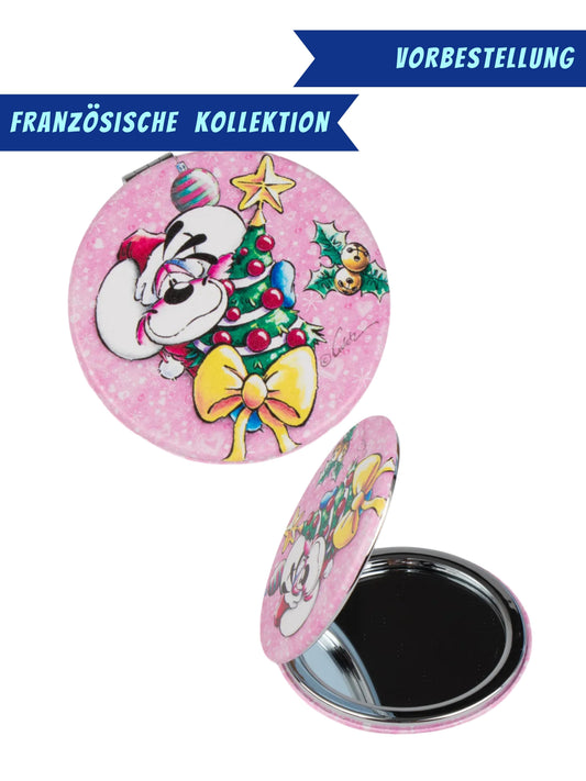 Diddl Taschenspiegel Rosa / Weihnachtsbaum / französische Winterkollektion 2026 ❄️ VORBESTELLUNG