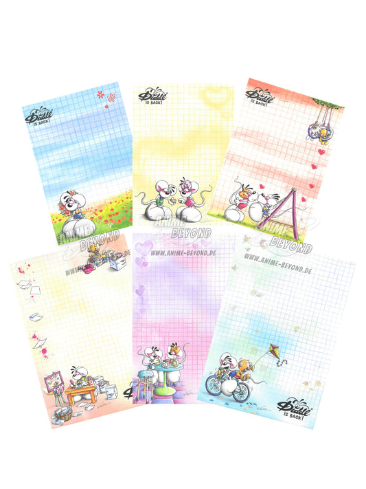 Vorbestellung: Komplettes Blätter-Set der Diddl Herbst Zwischenkollektion 2026 / 6 Motive - 1 Blatt pro Motiv / A6 & A5 Format