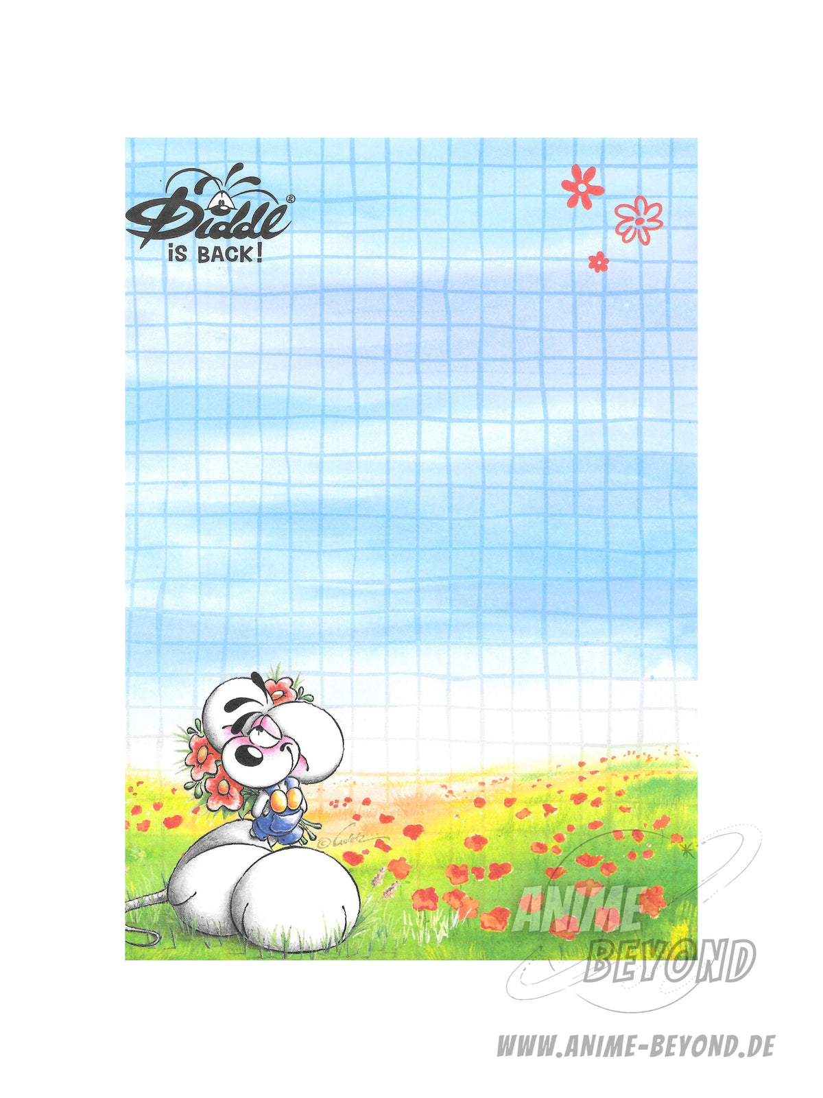 Vorbestellung: Diddl is Back Blockblatt aus A6 Duftblock Blumenstrauß Motiv / Herbst Zwischenkollektion 2026 / 24457 K1.31