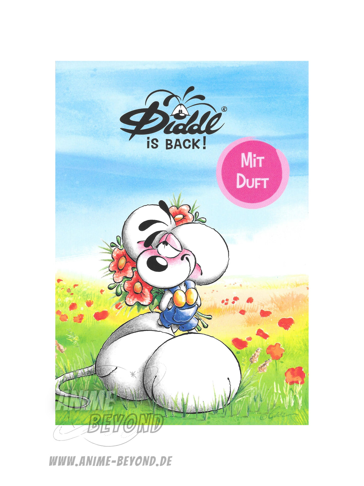 Vorbestellung: Diddl is Back Blockblatt aus A6 Duftblock Blumenstrauß Motiv / Herbst Zwischenkollektion 2026 / 24457 K1.31