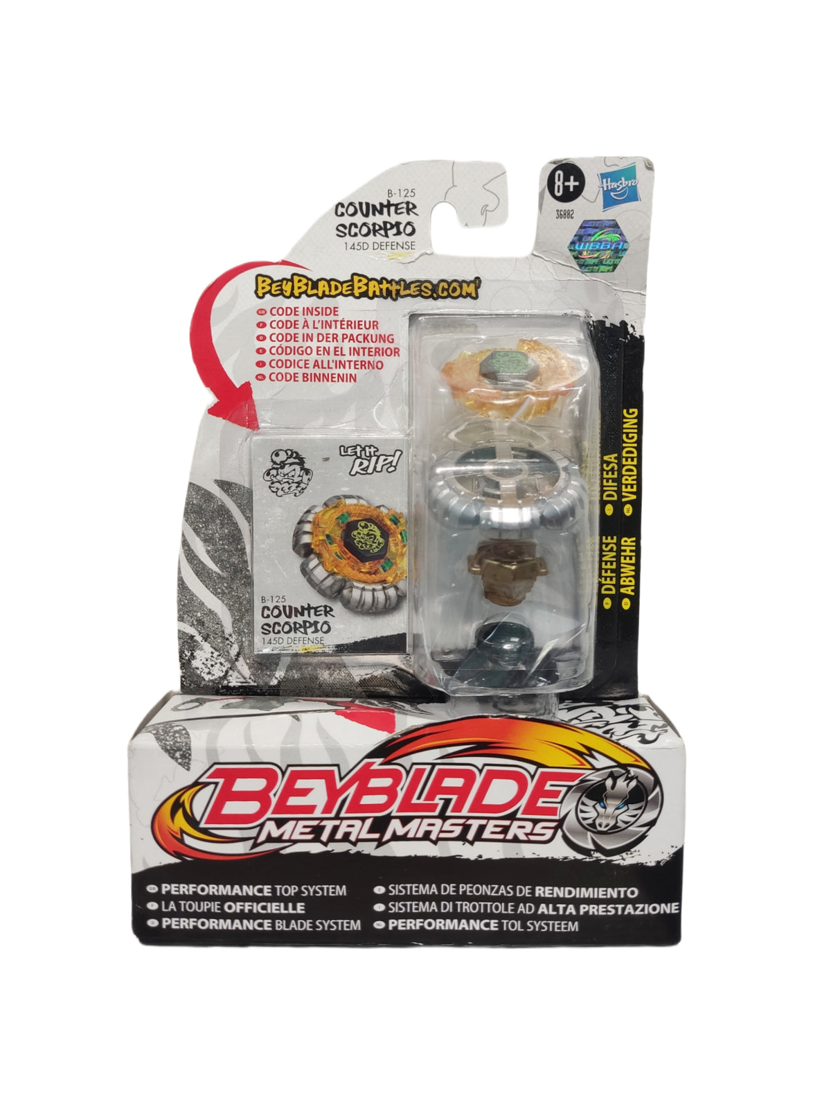 Beyblade Counter Scorpio Beyblade Metal Fusión Marca Rapidity Rock