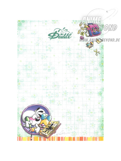 Diddl Duft-Blatt A6 Diddl und Pimboli Grün Back to School 2026 Blockfrisch vom Duftblock