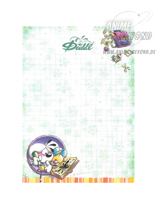 Diddl Duft-Blatt A6 Diddl und Pimboli Grün Back to School 2026 Blockfrisch vom Duftblock