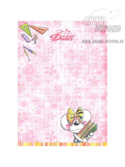 Diddl Duft-Blatt A6 Diddlina Rosa Back to School 2026 Blockfrisch vom Duftblock