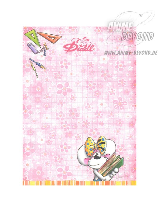Diddl Duft-Blatt A6 Diddlina Rosa Back to School 2026 Blockfrisch vom Duftblock