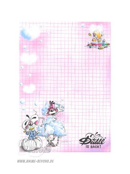 Diddl is Back Blockblatt aus A5 Duftblock Zähneputzen Motiv Pink Geburtstagskollektion / Sonderkollektion 2026 - 23498 K1.29