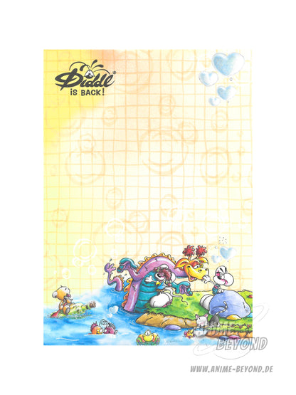 Diddl is Back Blockblatt aus A6 Block Seemonster Motiv Gelb Geburtstagskollektion / Sonderkollektion 2026 - 23789 K1.27