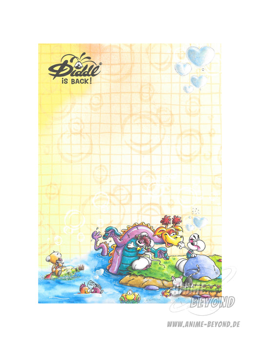 Diddl is Back Blockblatt aus A6 Block Seemonster Motiv Gelb Geburtstagskollektion / Sonderkollektion 2026 - 23789 K1.27