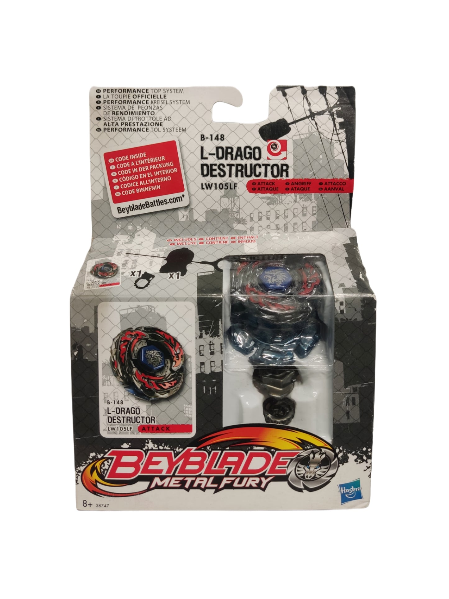 L-Drago Destructor B-148 LW105LF Attack Hasbro Beyblade Metal Fury