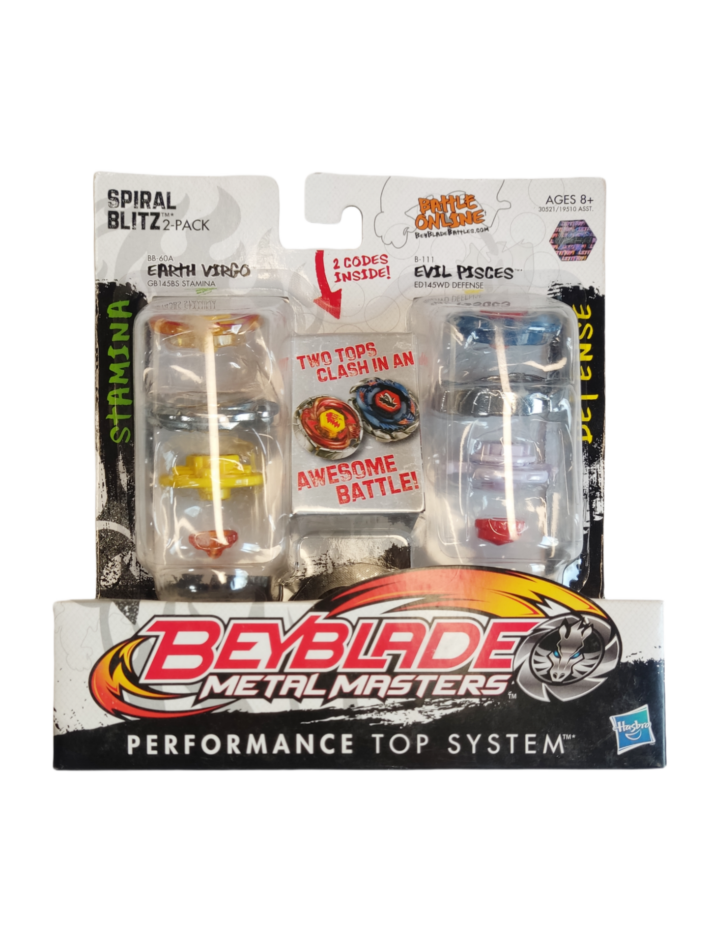 2-Pack: Earth Virgo BB-60A und Evil Pisces B-111 Hasbro Beyblade Metal Masters