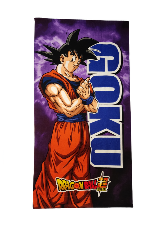 Son Goku - Dragon Ball Super Strandtuch in lila 140x70cm (Polyester)