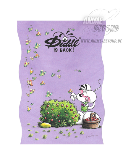 Diddl is Back Blockblatt aus A6 Block Lila Beeren pflücken Blockfrisch 1 Blatt 23789 K1.1