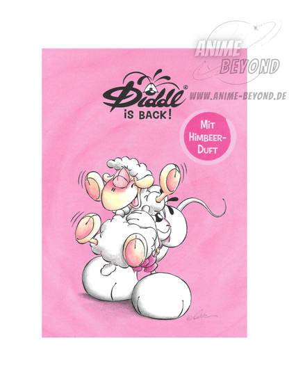 Diddl is Back Blockblatt aus A6 Duftblock mit Himbeer-Duft Pink Vanillivi Blockfrisch 1 Blatt 23788 K1.4
