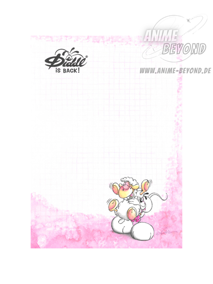 Diddl is Back Blockblatt aus A6 Duftblock mit Himbeer-Duft Pink Vanillivi Blockfrisch 1 Blatt 23788 K1.4