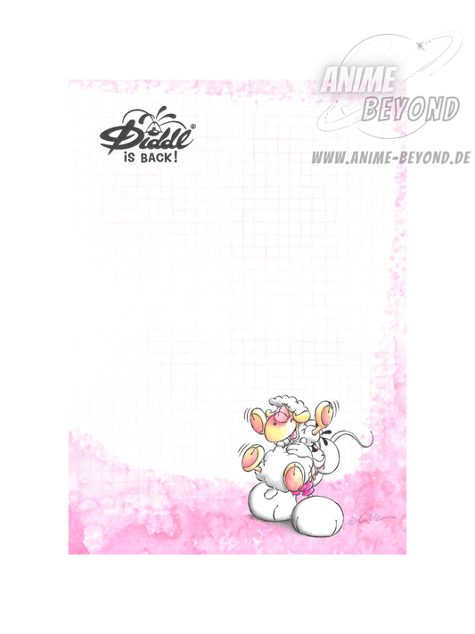 Diddl is Back Blockblatt aus A6 Duftblock mit Himbeer-Duft Pink Vanillivi Blockfrisch 1 Blatt 23788 K1.4