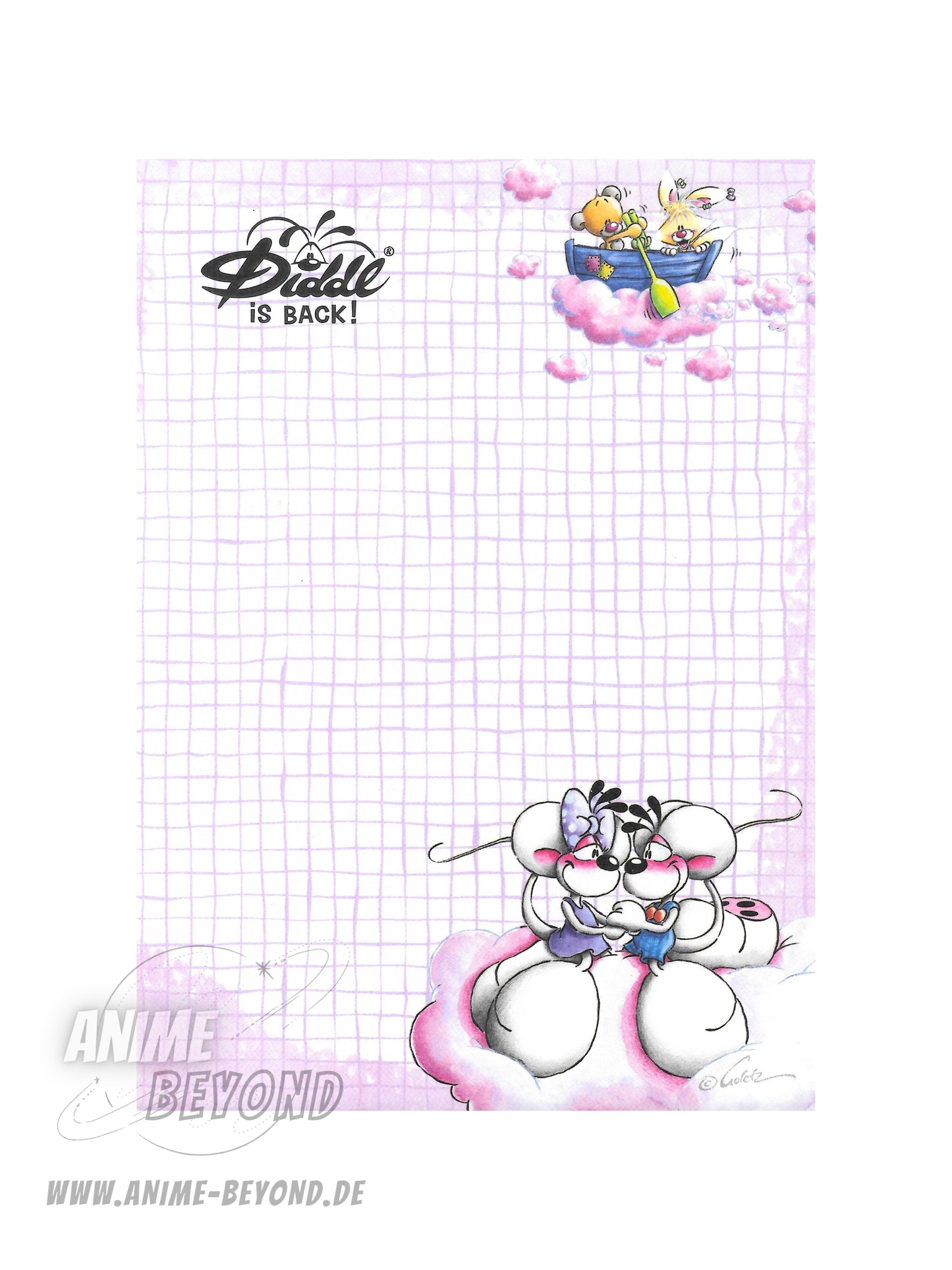 Diddl is Back Blockblatt aus A6 Duftblock mit Kaugummi-Duft Wolken Blockfrisch 1 Blatt 23499 K1.5