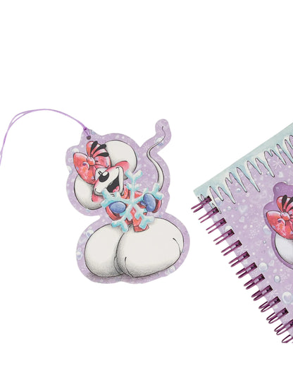Diddl & Diddlina A6 Spiralnotizbuch mit Duft-Dekoration Rosa & Lila / Motiv frei wählbar / Winterkollektion 2026 ❄️ VORBESTELLUNG