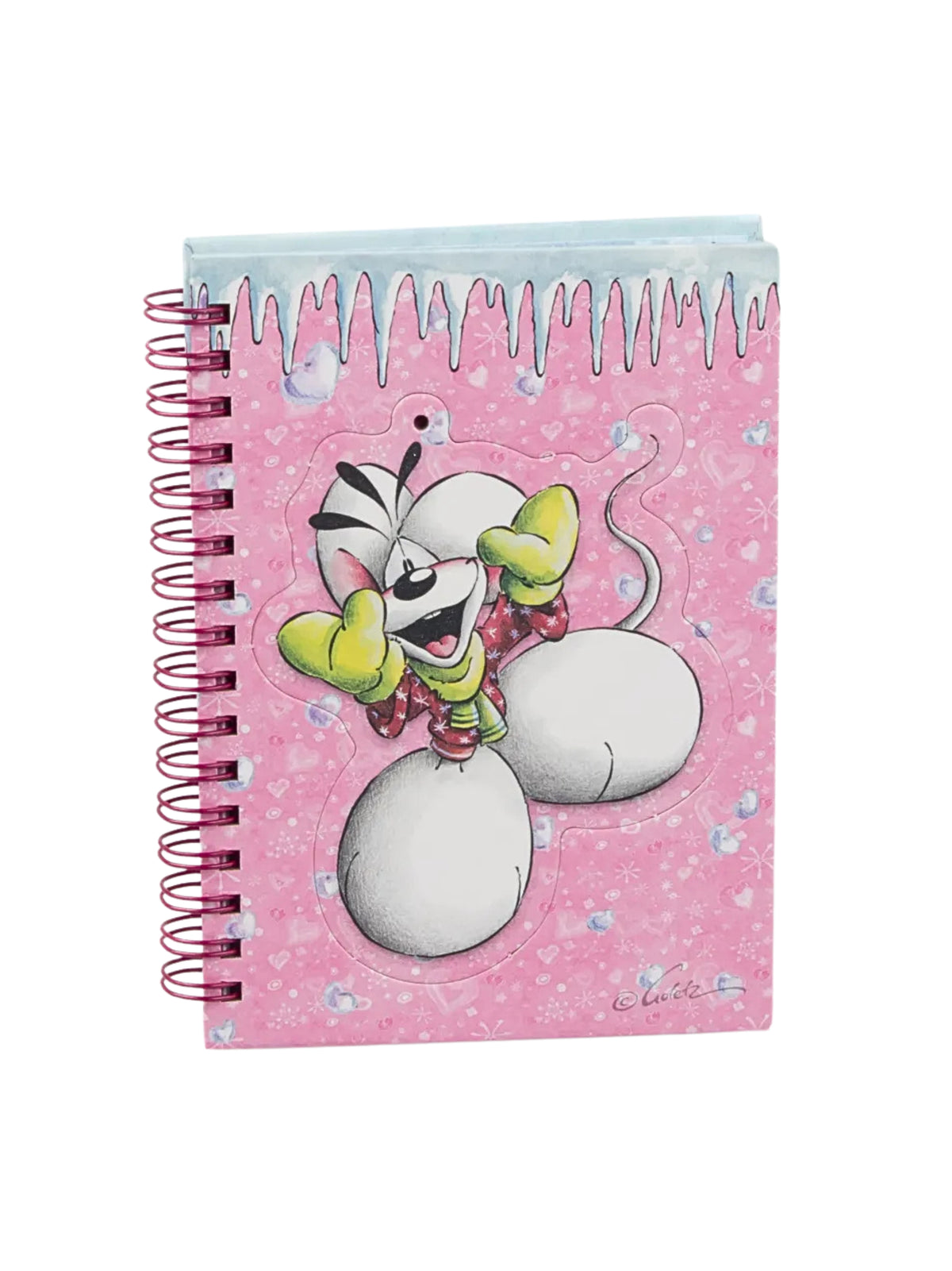 Diddl & Diddlina A6 Spiralnotizbuch mit Duft-Dekoration Rosa & Lila / Motiv frei wählbar / Winterkollektion 2026 ❄️ VORBESTELLUNG