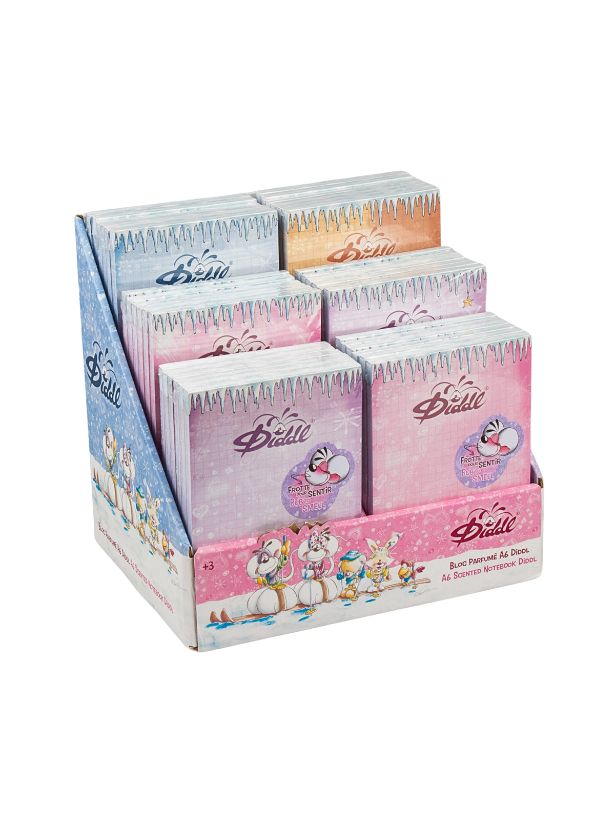Diddl & Freunde Ski fahren Duftblock A6 Rosa / Kirsch-Duft / Winterkollektion 2026 ❄️ VORBESTELLUNG
