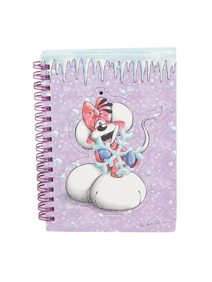 Diddl & Diddlina A6 Spiralnotizbuch mit Duft-Dekoration Rosa & Lila / Motiv frei wählbar / Winterkollektion 2026 ❄️ VORBESTELLUNG