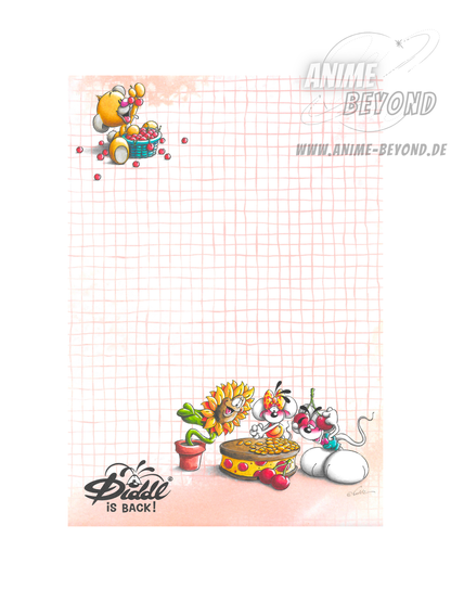 Diddl is Back Blockblatt aus A5 Duftblock mit Kirsch-Duft Blockfrisch 1 Blatt 23787 K1.7