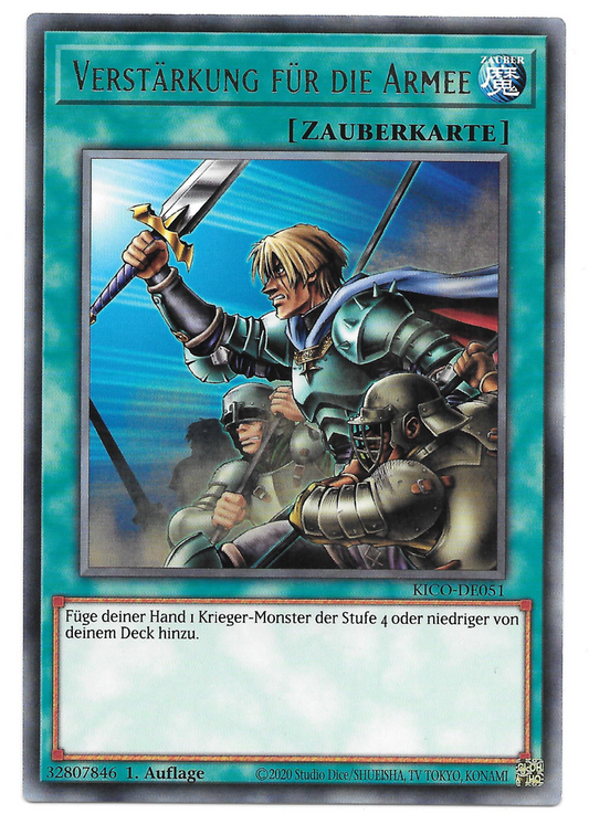 Yu-Gi-Oh! KICO-DE051 - Verstärkung für die Armee (Rare)